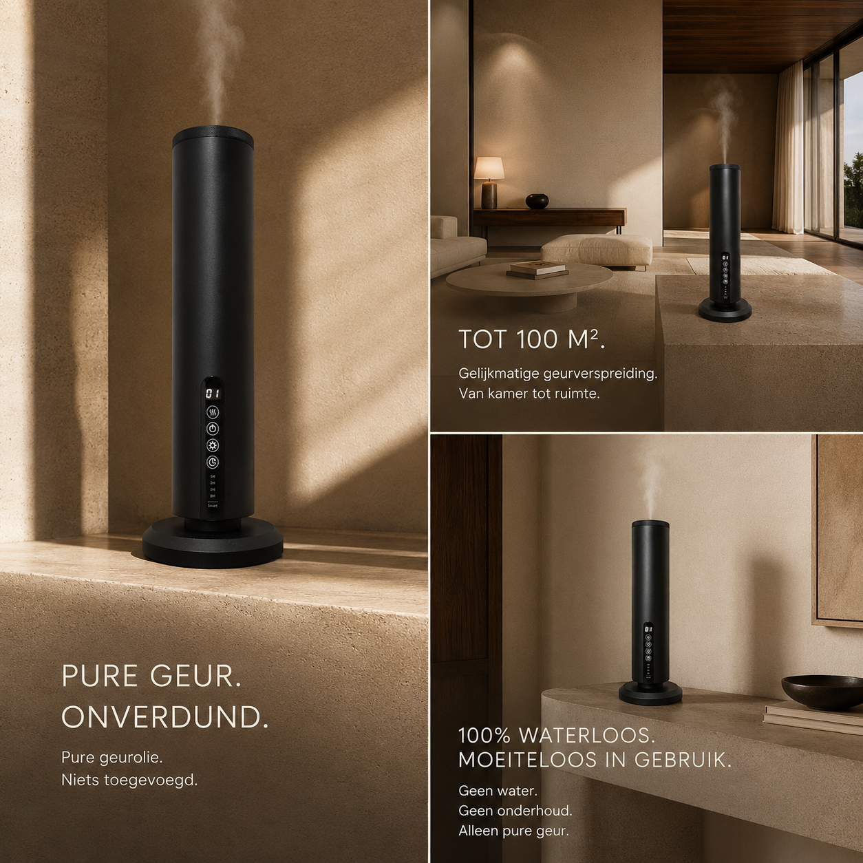 The Atomist - Luxe Waterloze Geurdiffuser met App | Tot 100 m²